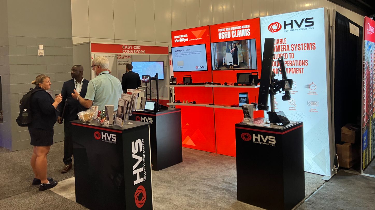 Live from IntraLogisteX USA: Visitors learn how technology from Holland Vision Systems can improve vehicle safety and efficiency