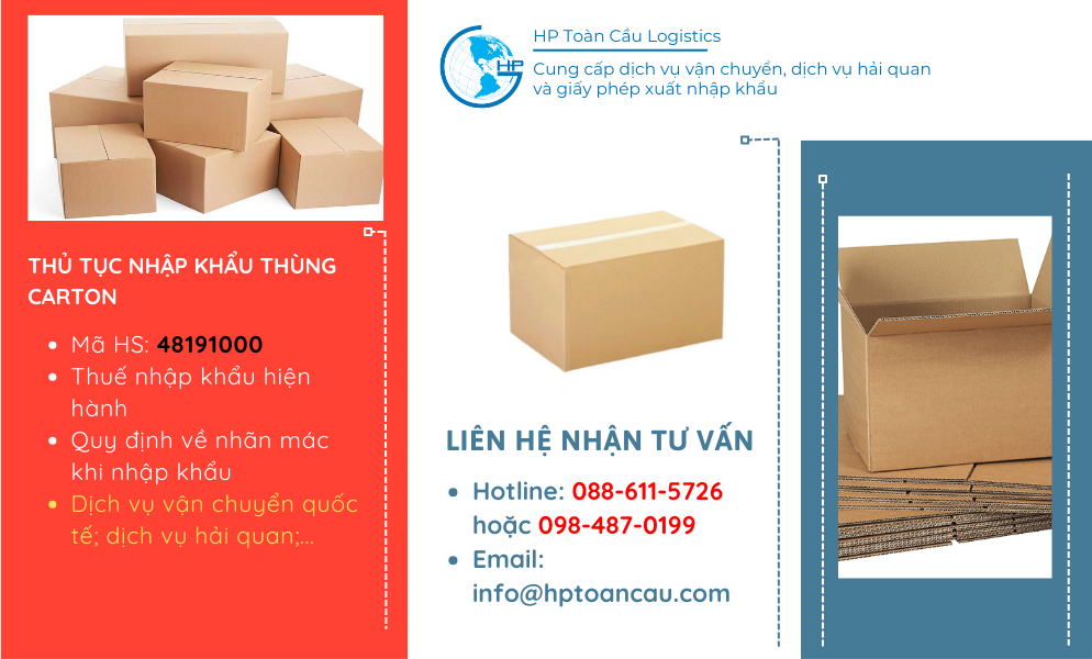 Thủ Tục Và Thuế Nhập Khẩu Thùng Carton