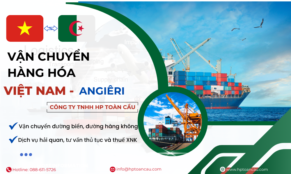 Vận chuyển hàng hóa Việt Nam – Angiêri