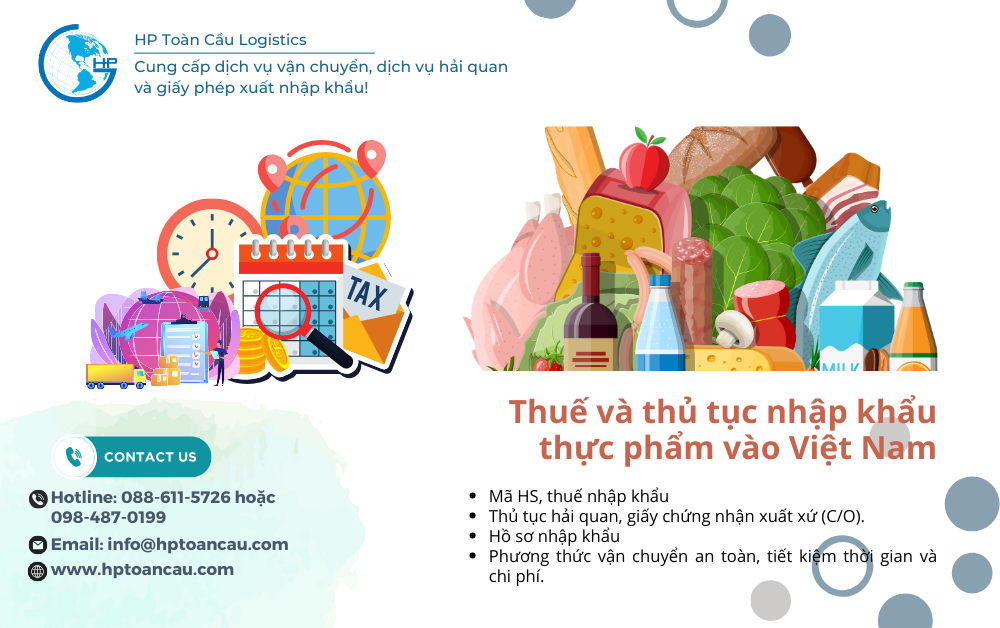 Thủ Tục Nhập Khẩu Thực Phẩm