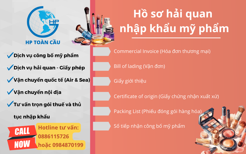 Hồ sơ hải quan nhập khẩu mỹ phẩm