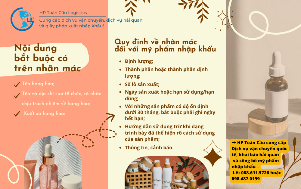 Quy định hiện hành về nhãn mác mỹ phẩm nhập khẩu