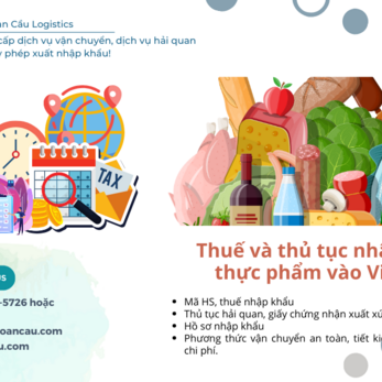 Thủ Tục Nhập Khẩu Thực Phẩm