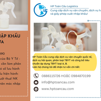 Thủ tục và thuế nhập khẩu máy hút sữa