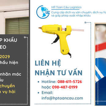 Thủ tục và thuế nhập khẩu súng phun keo