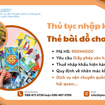 Thủ tục và thuế nhập khẩu Thẻ bài đồ chơi