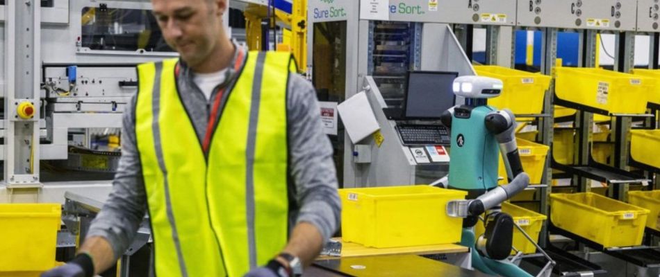 Amazon begins trialling humanlike logistics robot