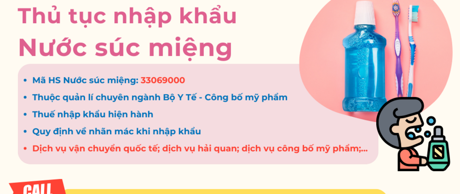 Thủ tục và thuế nhập khẩu Nước súc miệng