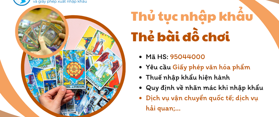 Thủ tục và thuế nhập khẩu Thẻ bài đồ chơi