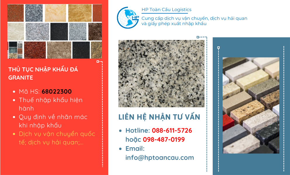 Thủ tục và thuế nhập khẩu đá granite