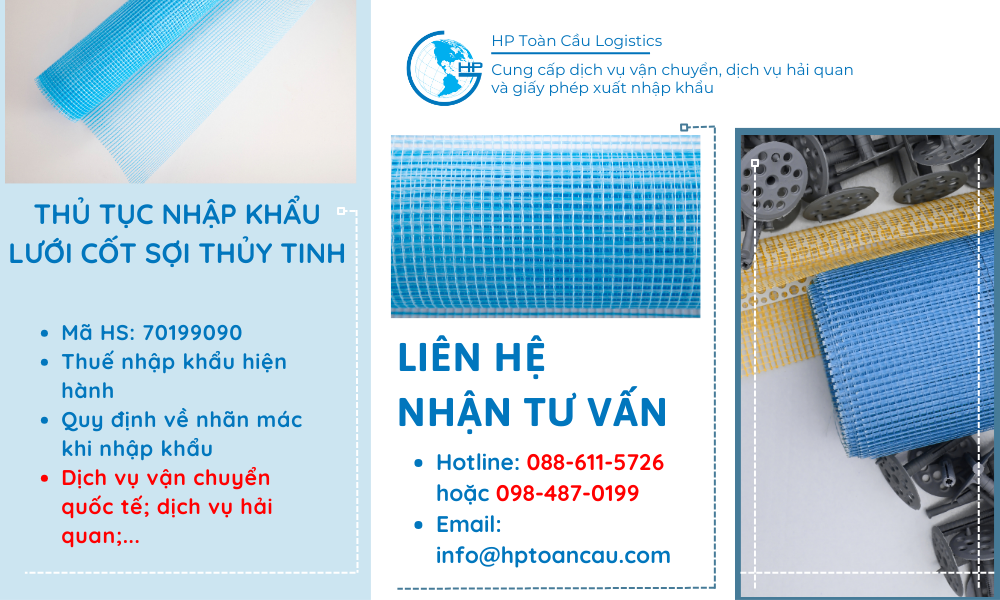 Thủ tục và thuế nhập khẩu lưới cốt sợi thủy tinh