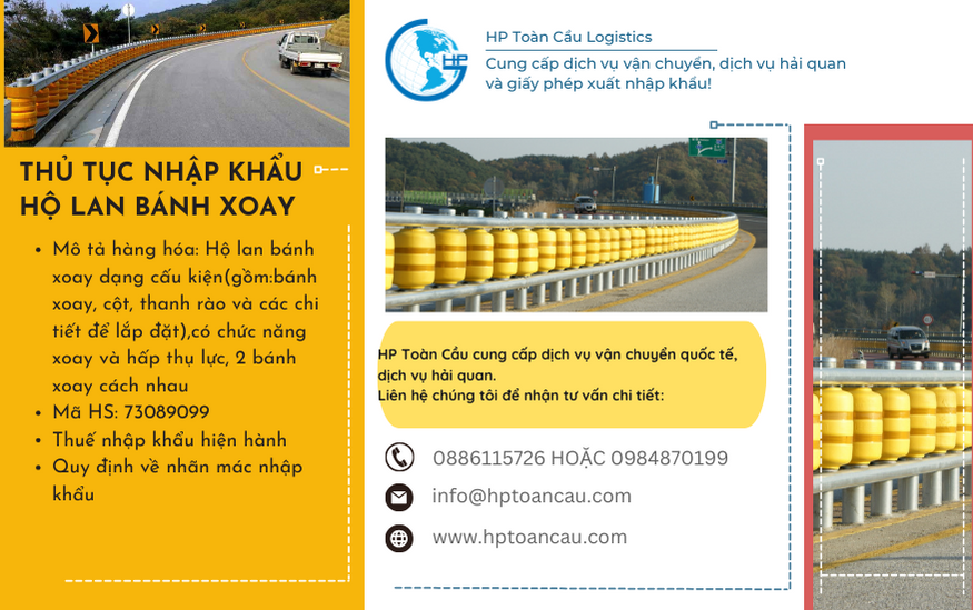 Thủ tục nhập khẩu hộ lan bánh xoay