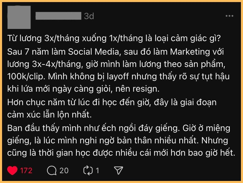 “Tháng đầu tiên nhận lương 20 triệu, trời đất dưới chân như sập xuống”- Ảnh 1.