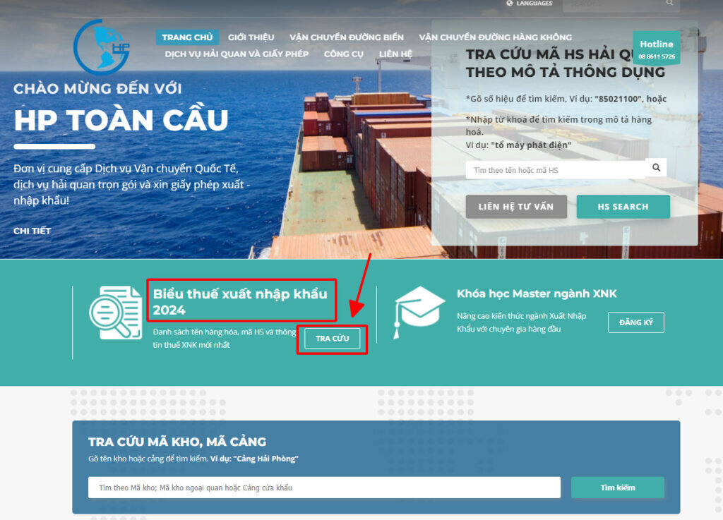 Biểu thuế xuất nhập khẩu