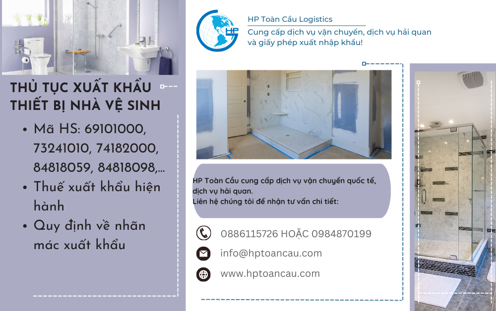 THủ tục xuất khẩu thiết bị nhà vệ sinh